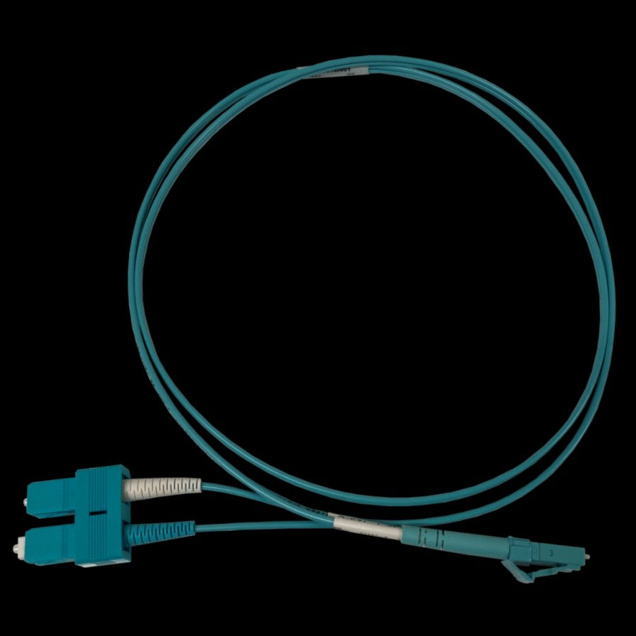 Netzwerkinfrastruktur Legrand Glasfaser-Patchkabel Und Kabelkonfektionen | Infinium Core Lc-Zu-Sc-Duplex-Patchkabel, 2 Mm, Om4 Aqua, Plenum, 1 Meter