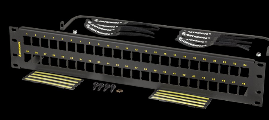 Netzwerkinfrastruktur Legrand Patchpanels | Clarity 48-Port, 2Ru High-Density-Buchse, Unbelastetes Flachbildschirm