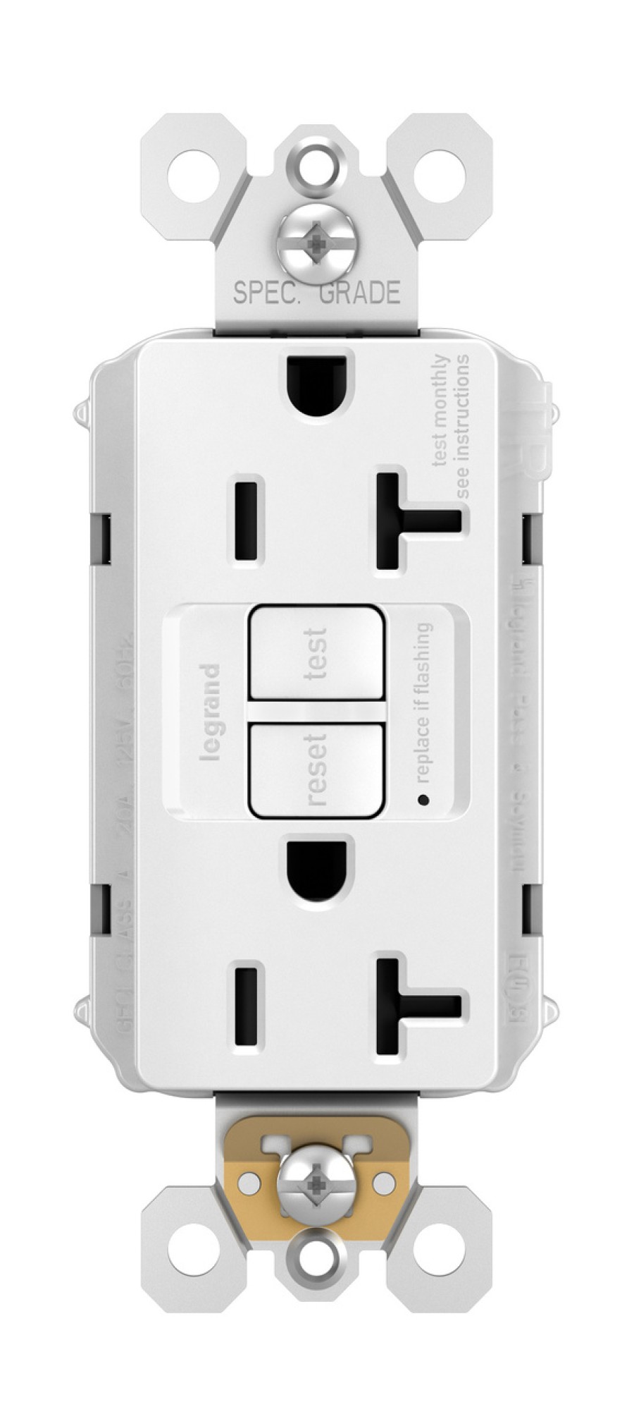 Verdrahtung Legrand Kommerzielle Behalter | Plugtail Spec Grade Manipulationssicherer 20-A-Selbsttest-Duplex-Gfci