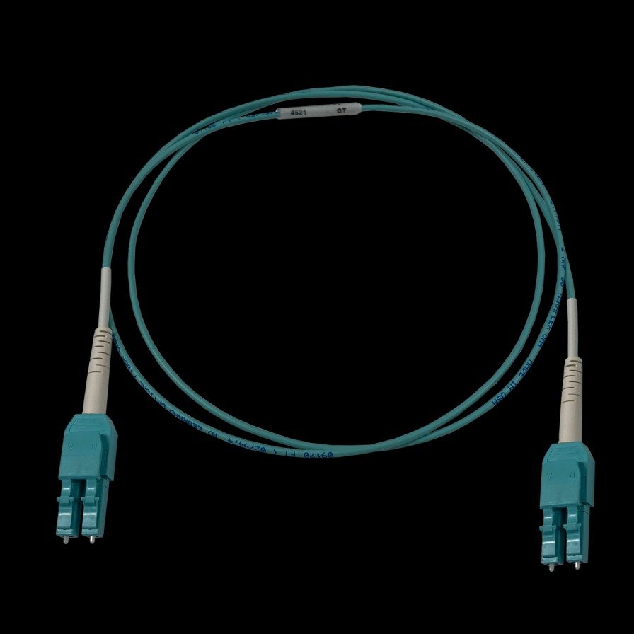 Netzwerkinfrastruktur Legrand Glasfaser-Patchkabel Und Kabelkonfektionen | Infinium Ultra Lc Zu Lc Rekonfigurierbares Uniboot-Patchkabel, 2 Mm, Om4, Aqua, Plenum, 2 Meter