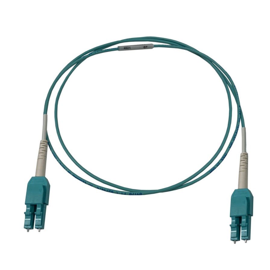 Netzwerkinfrastruktur Legrand Glasfaser-Patchkabel Und Kabelkonfektionen | Infinium Ultra Lc Zu Lc Rekonfigurierbares Uniboot-Patchkabel, 2 Mm, Om4, Aqua, Plenum, 2 Meter