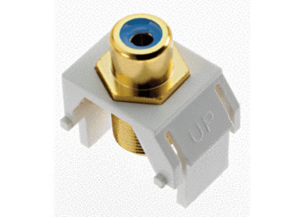 Audio/Visuell Legrand Keystone-Einsatze | Blauer Cinch-Zu-F-Stecker, Weis