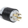 Verdrahtung Legrand Turnlok | 30A Nema L1530-Stecker Schwarze Ruckseite, Weises Vordergehause