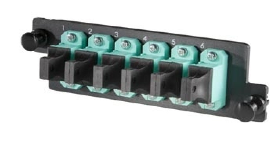 Netzwerkinfrastruktur Legrand Glasfaser-Adapterplatten | Infinium Hdfp Mpo-Adapterpanel, 6 Mpo, Aqua