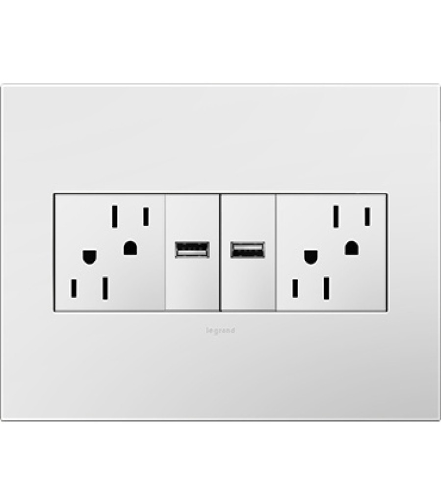 Draht- Und Kabelmanagement Legrand In-Surface-Mobel-Power | Adorne Fpc 3-Gang 2 ** 2Usb, Weis **011422**