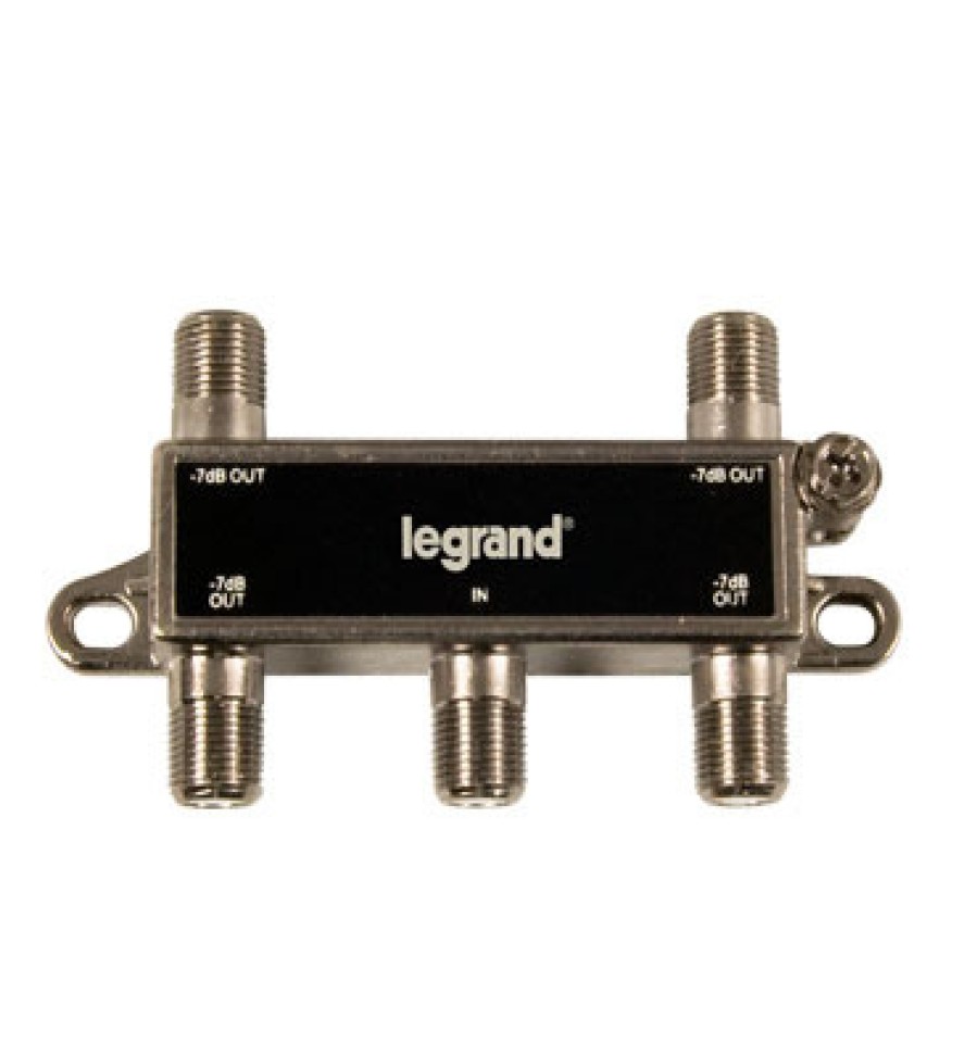 Netzwerkinfrastruktur Legrand A/V-Adapter Und Gerate | 4-Wege-Digitalkabelsplitter Mit Koax-Netzwerkunterstutzung