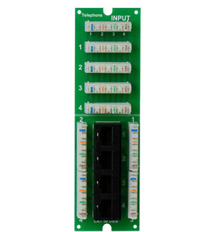 Netzwerkinfrastruktur Legrand A/V-Adapter Und Gerate | Kombiniertes Telefon- Und Cat-5E-Datenboard, 4 Telefone, 4 Daten, Fur Mdu-Gehause