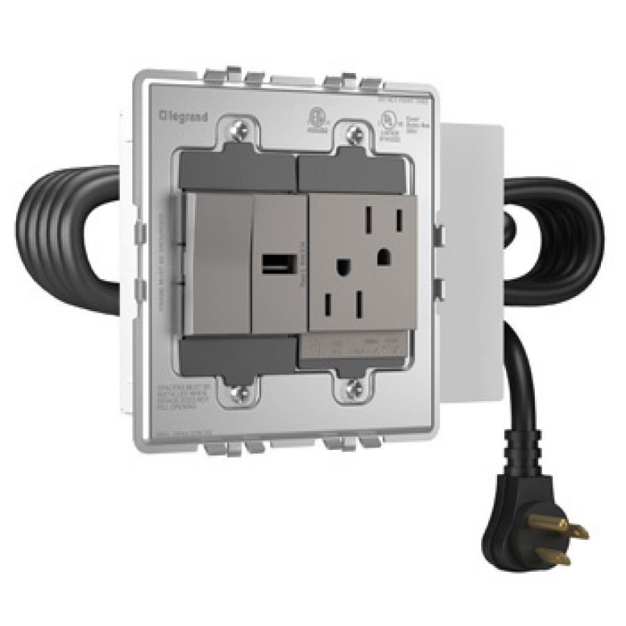 Draht- Und Kabelmanagement Legrand In-Surface-Mobel-Power | Adorne Fpc 2-Gang Usb** P, 1 O/L Mag **011422**