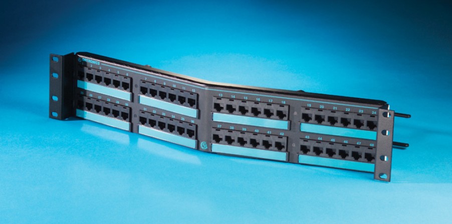 Netzwerkinfrastruktur Legrand Patchpanels | Clarity 5E Abgewinkeltes 48-Port-Panel Cat 5E Module Mit Sechs Ports 19 Zoll X 3,5 Zoll