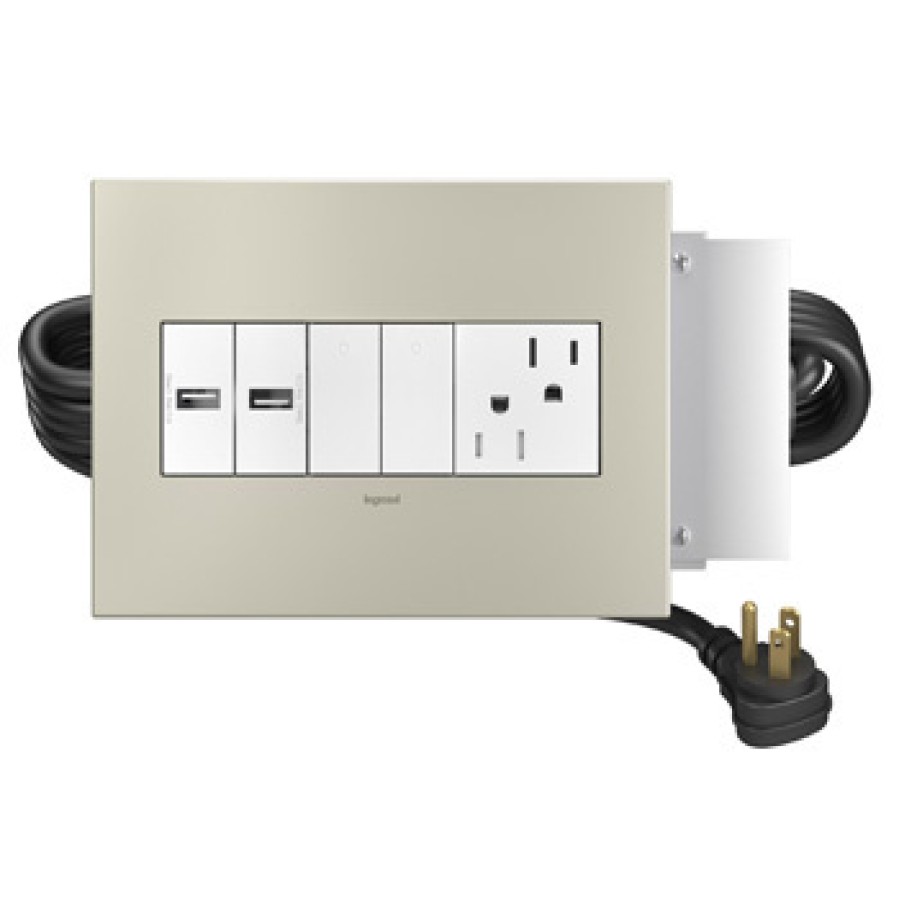 Draht- Und Kabelmanagement Legrand In-Surface-Mobel-Power | Adorne Fpc 3-Gang 2Usb** Pp, 1 O/L, Weis **011422**